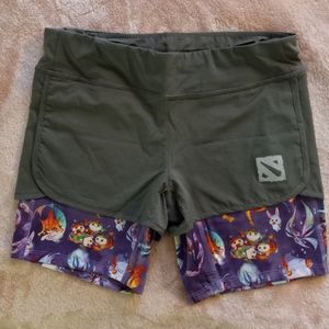 DOTA 2 sz Small Shorts Bike Gray Twofer Shorts